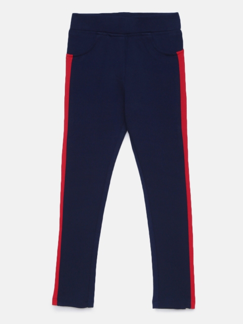

Tiny Girl Navy Blue Solid Jeggings
