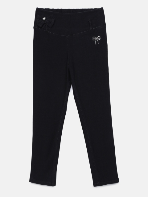 

Tiny Girl Black Solid Skinny Fit Jeggings