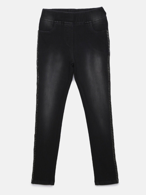 

Tiny Girl Black Solid Skinny Fit Jeggings