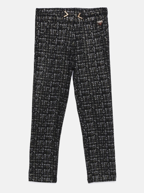 

Tiny Girl Grey & Black Checked Mid-Rise Jeggings