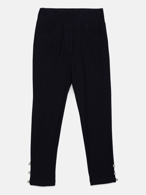 

Tiny Girl Navy Blue Solid Jeggings