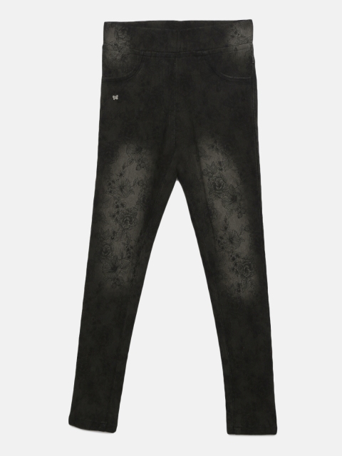 

Tiny Girl Black Dyed Printed Skinny Fit Jeggings
