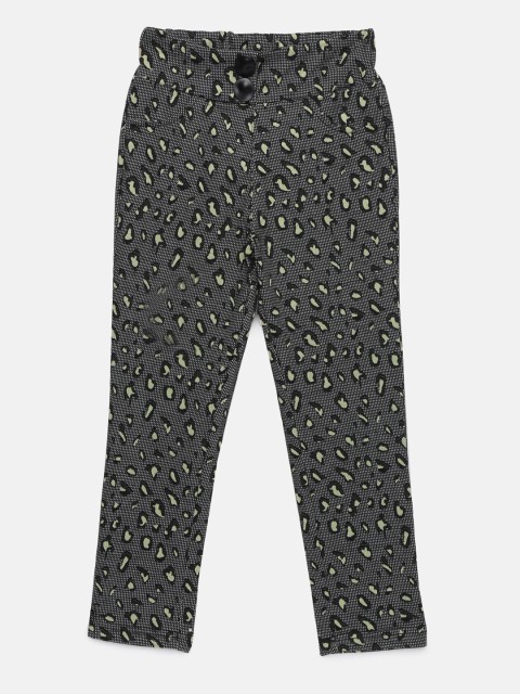 

Tiny Girl Black & Beige Printed Mid-Rise Jeggings