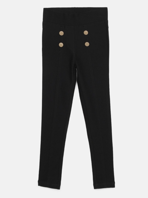

Tiny Girl Black Solid Skinny Fit Jeggings