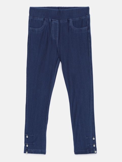 

Tiny Girl Blue Solid Jeggings