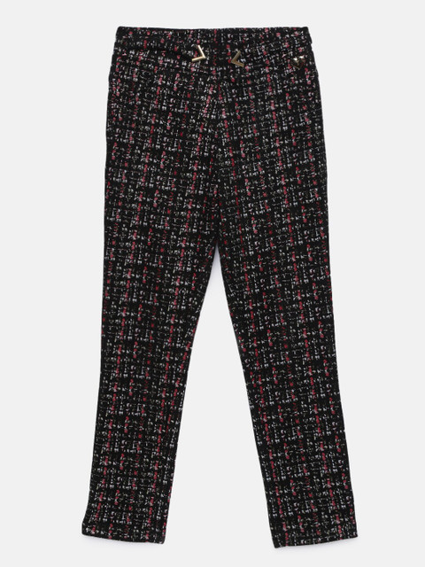 

Tiny Girl Black & Red Printed Skinny Fit Jeggings