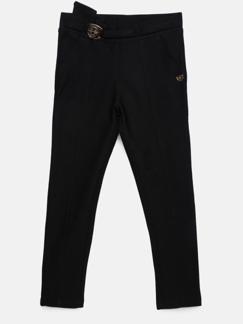 

Tiny Girl Black Solid Skinny Fit Jeggings