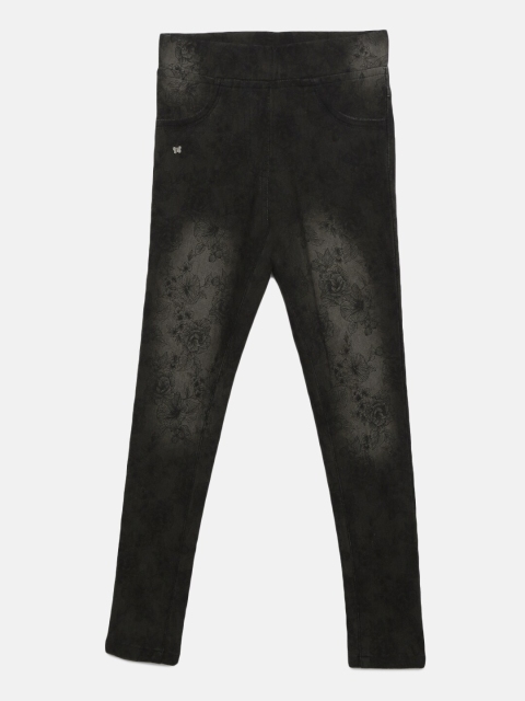 

Tiny Girl Black Dyed Printed Skinny Fit Jeggings