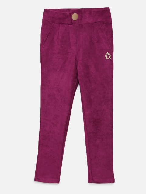 

Tiny Girl Burgundy Solid Jeggings