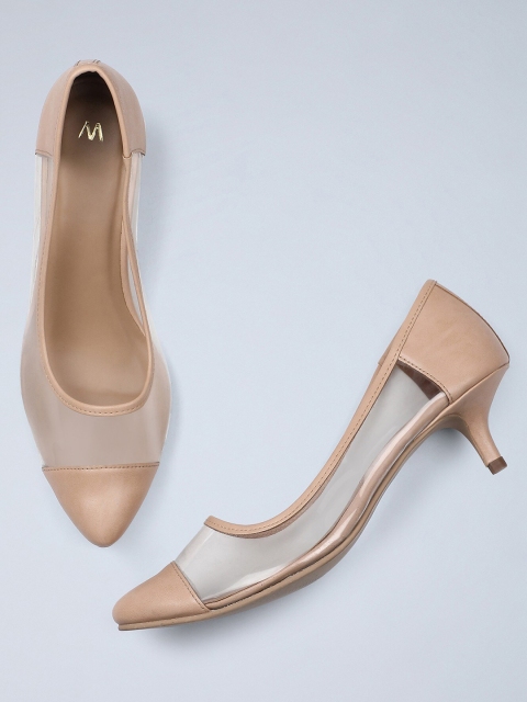

W Women Nude-Coloured & Transparent Solid Pumps