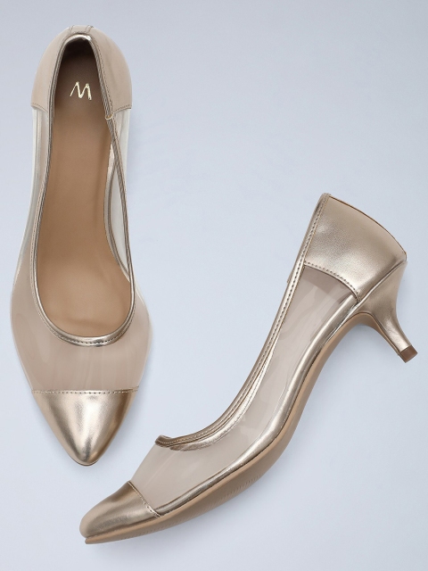 

W Women Rose Gold Solid Pumps