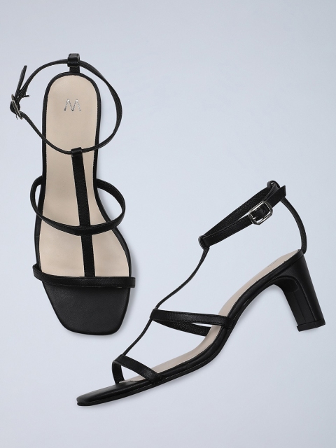 

W Women Black Solid Sandals