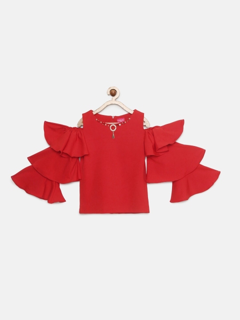 

Tiny Girl Red Solid Top