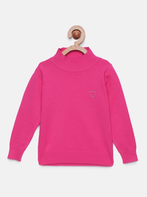 

Tiny Girl Girls Fuchsia Solid Sweater