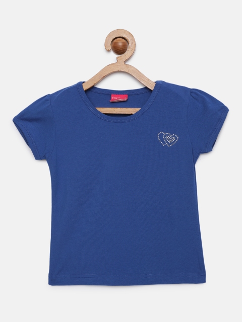 

Tiny Girl Blue Solid Top