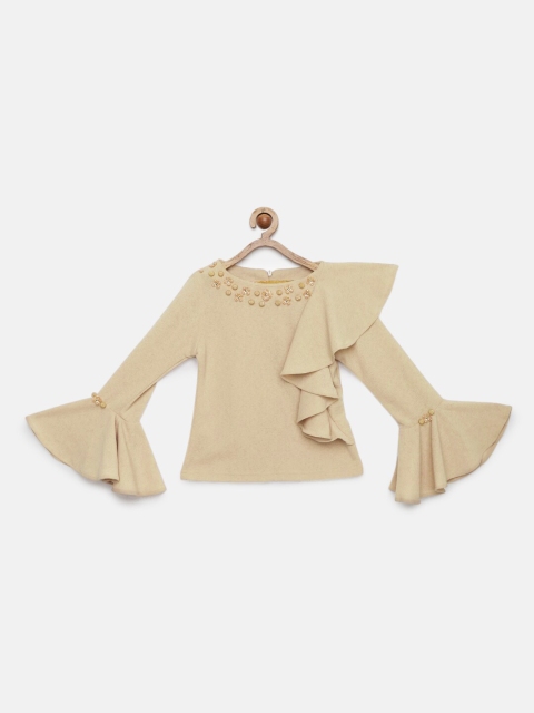 

Tiny Girl Beige Solid Top