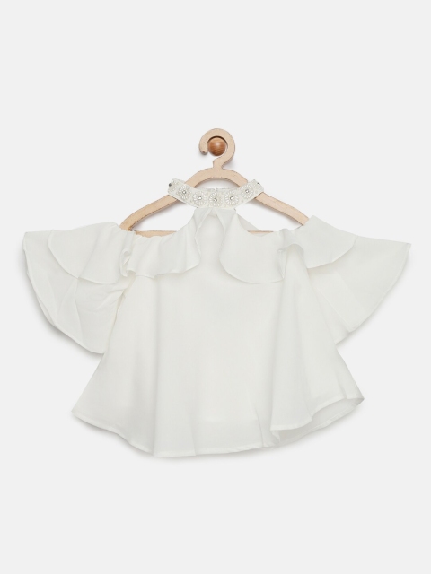 

Tiny Girl Off-White Solid A-Line Top