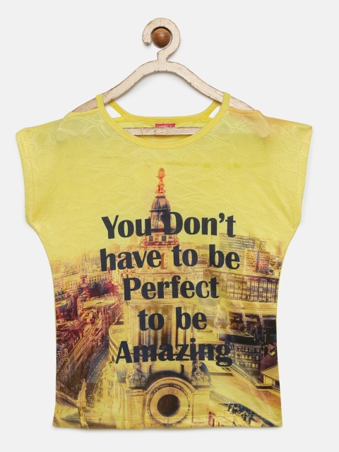 

Tiny Girl Yellow Printed Top
