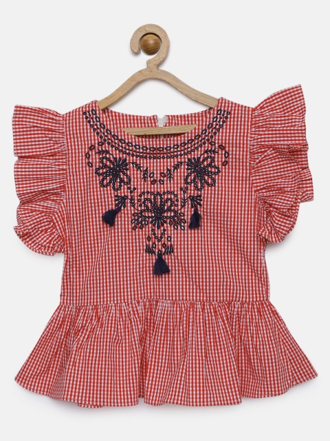 

Tiny Girl Girls Red Checked Top