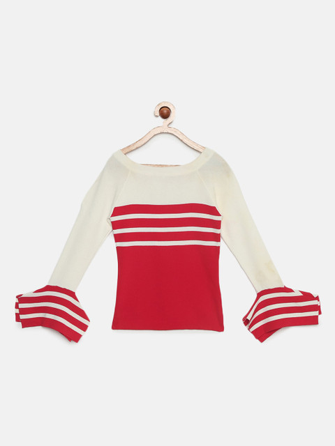 

Tiny Girl Girls Red Colourblocked Top