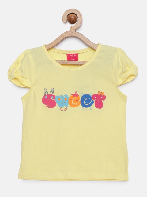 

Tiny Girl Yellow Printed Top