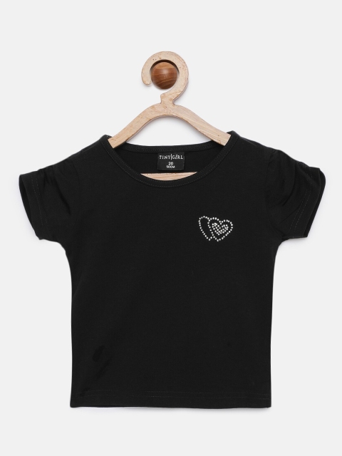 

Tiny Girl Black Solid Top