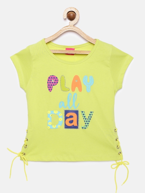 

Tiny Girl Yellow Printed Top