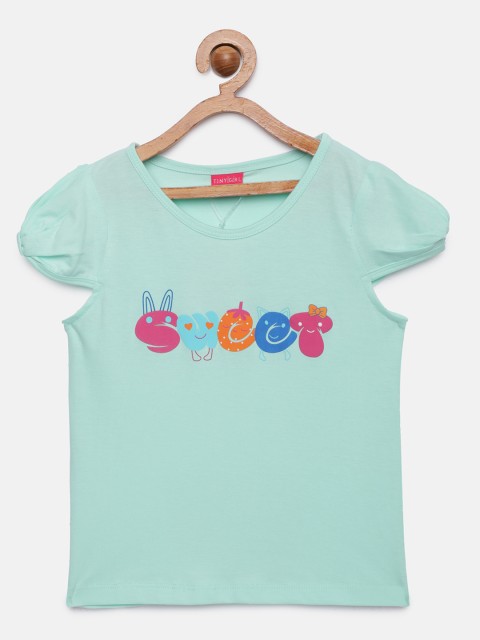 

Tiny Girl Mint Green Printed Top