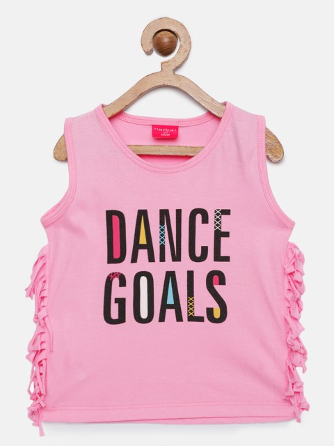 

Tiny Girl Girls Pink Printed Top