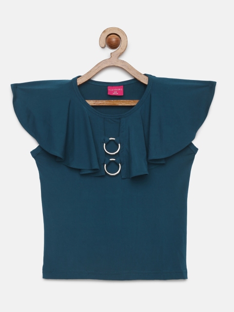 

Tiny Girl Navy Blue Solid Top