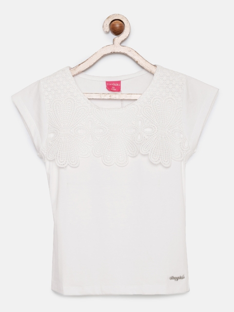

Tiny Girl White Solid Top