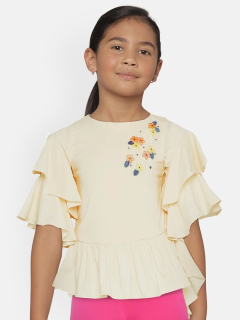 

Tiny Girl Girls Beige Embellished Top