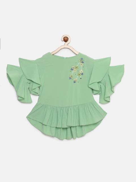 

Tiny Girl Girls Green Solid Top