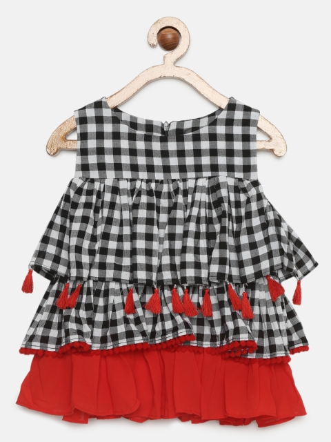 

Tiny Girl Black & White Checked Top