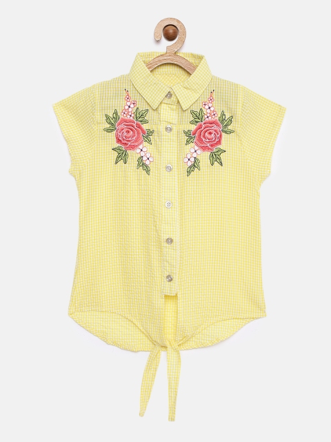 

Tiny Girl Girls Yellow Checked Shirt Style Top