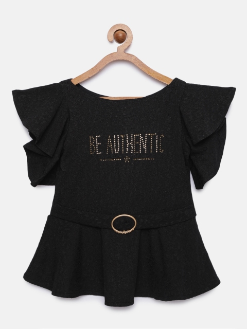 

Tiny Girl Black Printed Top