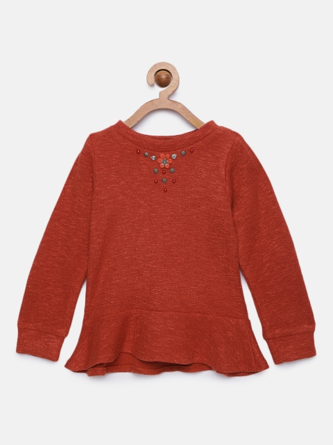 

Tiny Girl Girls Rust Solid Top