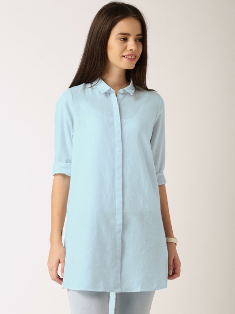 

ETHER Blue Linen Shirt