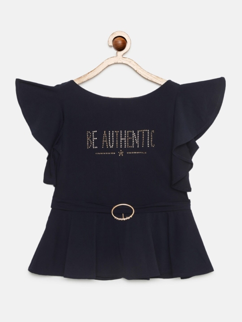 

Tiny Girl Navy Blue Embellished Top