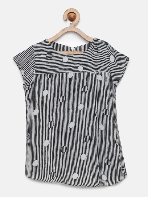 

Tiny Girl Black & White Striped Top