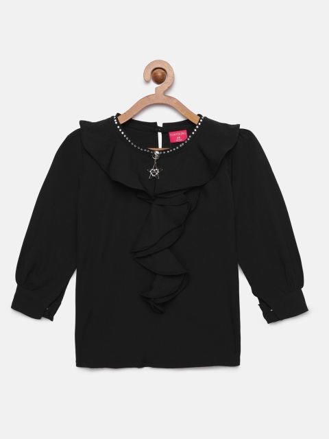 

Tiny Girl Black Solid Top