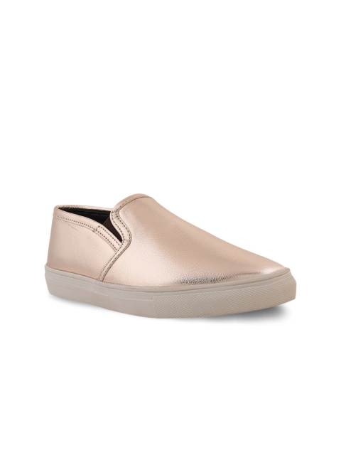 

Bruno Manetti Women Gold-Toned Slip-On Sneakers