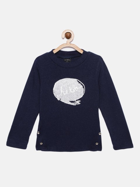 

Tiny Girl Girls Navy Blue Printed Top