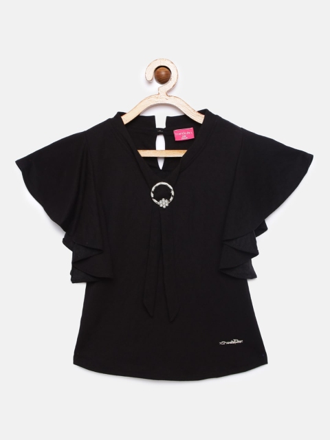 

Tiny Girl Black Solid Top