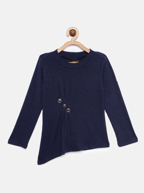 

Tiny Girl Girls Navy Blue Solid Top