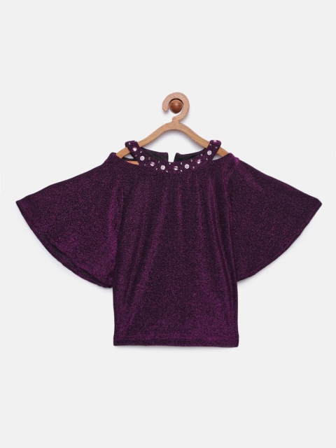 

Tiny Girl Purple Shimmer Design Top