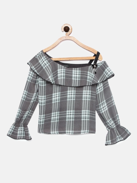 

Tiny Girl Grey & White Checked Top