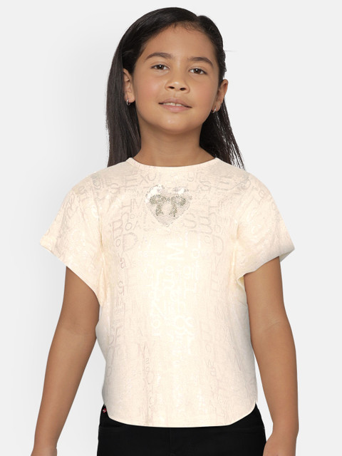 

Tiny Girl Girls Beige Printed Top