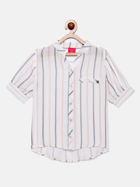 

Tiny Girl Girls Off-White Striped Shirt Style Top