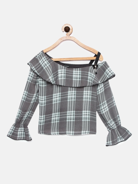 

Tiny Girl Grey & White Checked Top